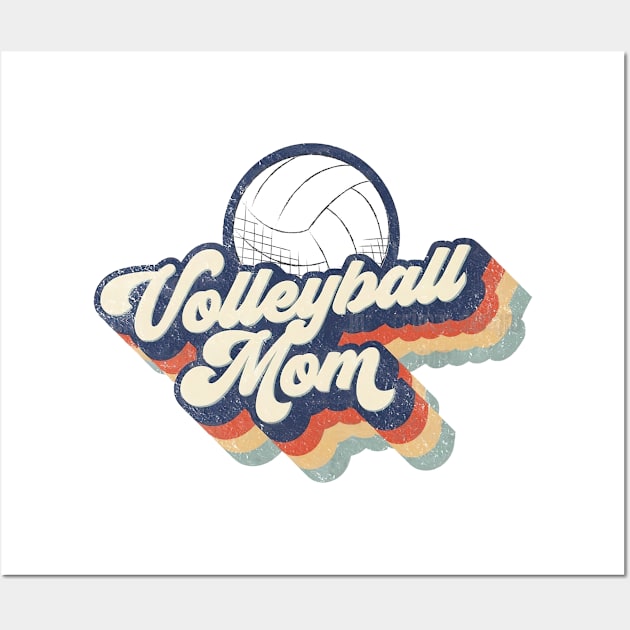 Retro Volleyball Mom Mother's Day Wall Art by Wonder man 